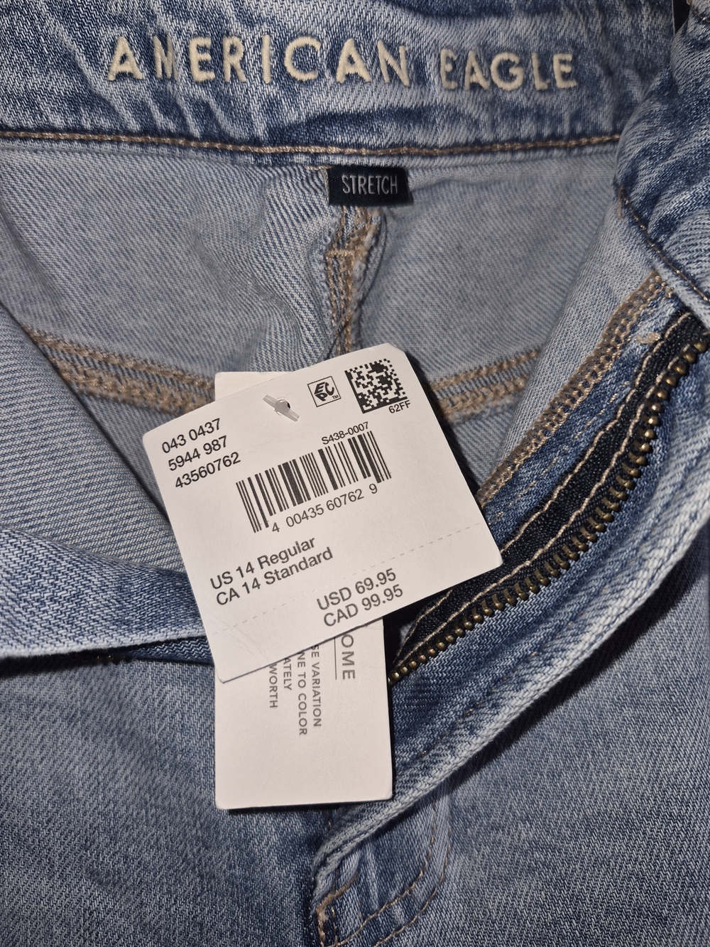 AMERICAN EAGLE A- LINE fit Light Blue Wide-Leg Jeans - Picture 11 of 14